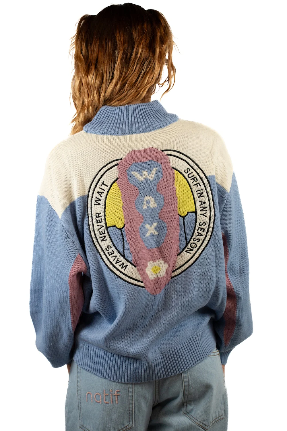 Pull Jacquard Femme col montant Wax - Image 2