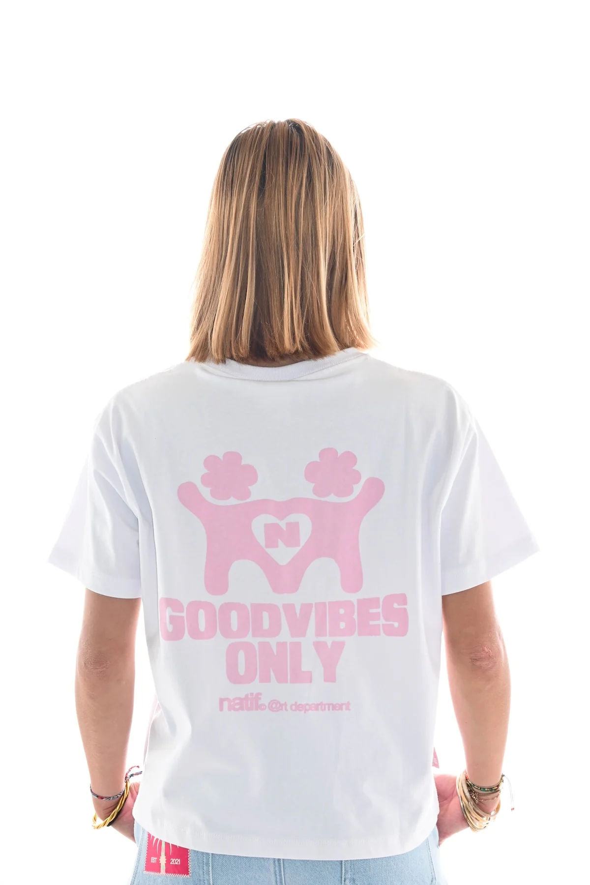 T-Shirt Femme Good Vibes Only Art Dpt - Image 2
