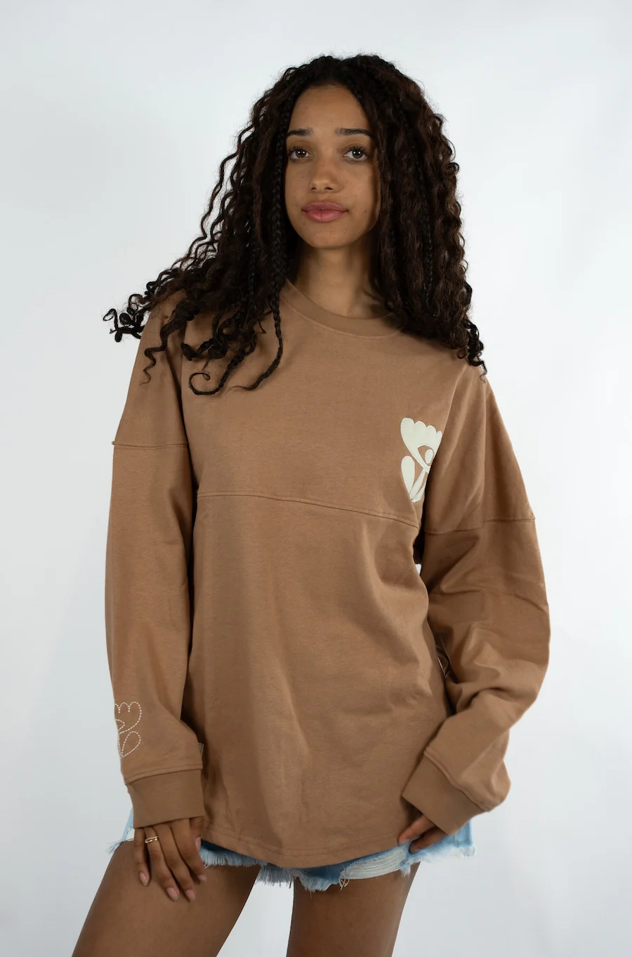 T-Shirt Loose Manches Longues Flower - Image 3