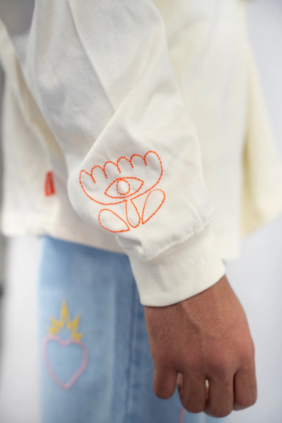 T-Shirt Loose Manches Longues Flower - Image 9