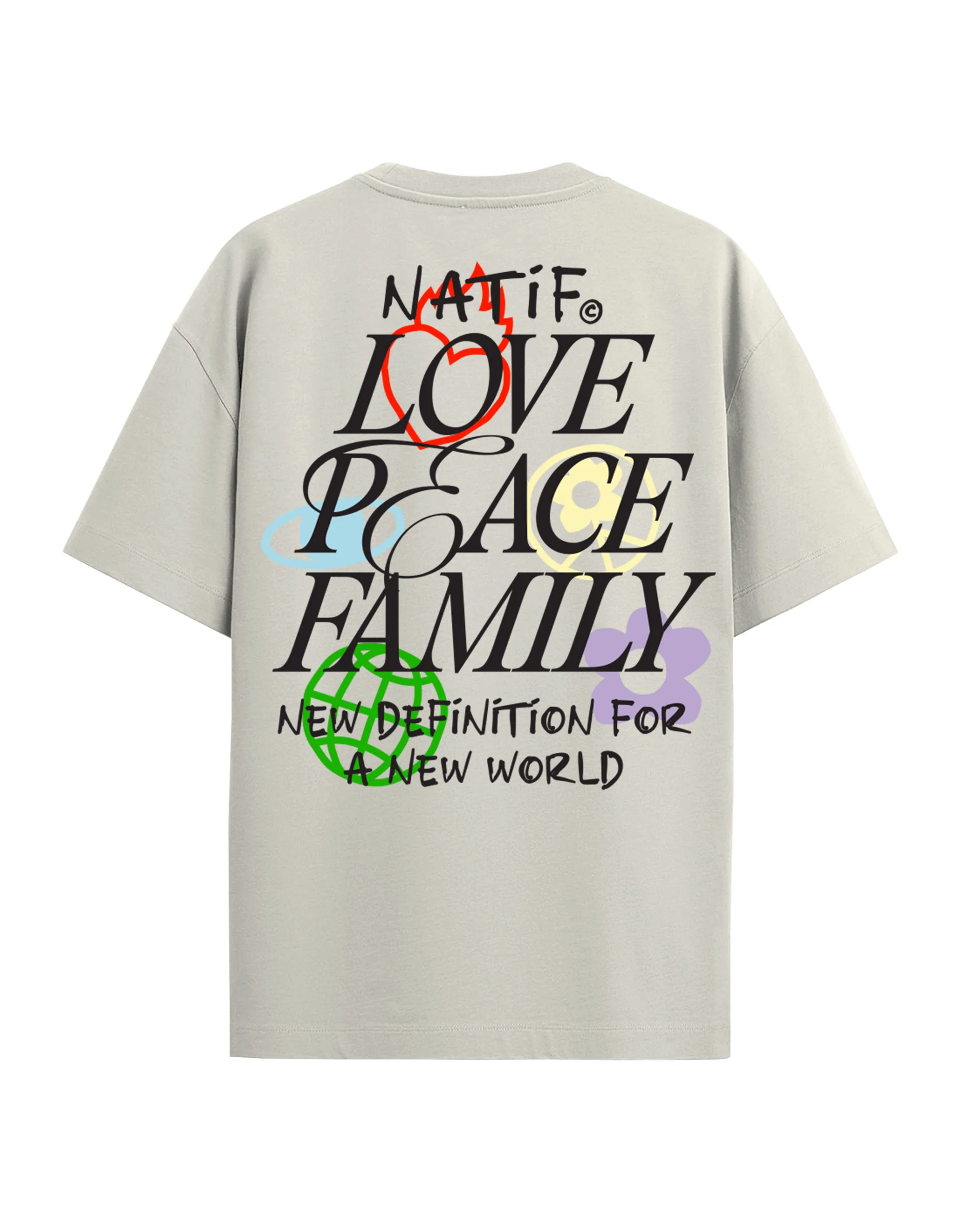 T-shirt Love Peace Family - Image 2